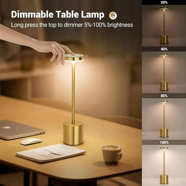 Modern Minimalist Rechargeable Metal LED  Lamp